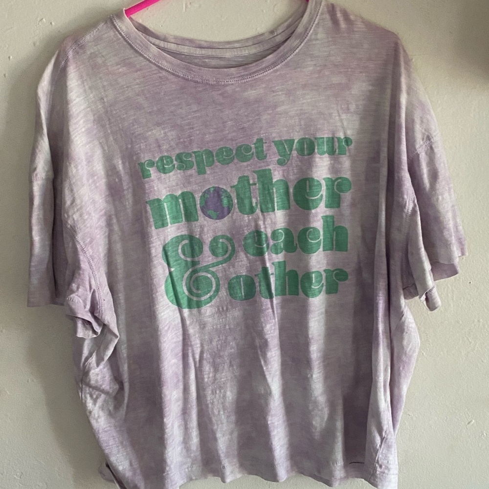 Respect your mother and each other purple top